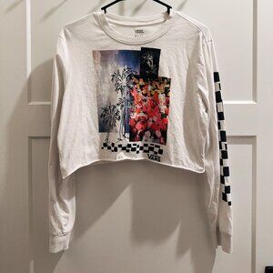 NWOT Vans graphic long sleeve crop top tee